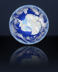 Image showing Antarctica on globe