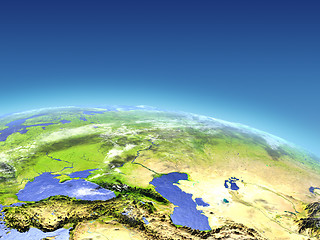 Image showing Western Asia from space