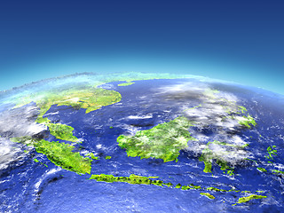 Image showing Indonesia from space