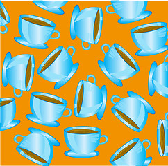 Image showing Cup blue with drink