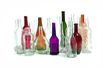 Image showing glass color bottles