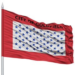 Image showing Goldfield City Flag on Flagpole, USA