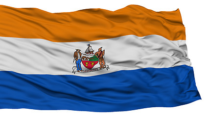 Image showing Isolated Albany Flag, Waving on White Background