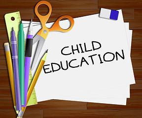 Image showing Child Education Shows Kids School 3d Illustration