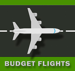 Image showing Budget Flights Shows Special Offer 3d Illustration