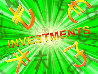 Image showing Investment Symbols Shows Trade Investing 3d Illustration