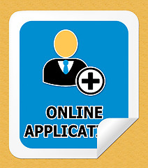 Image showing Online Application Meaning Internet Job 3d Illustration
