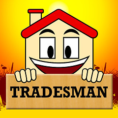 Image showing Building Tradesman Shows Home Improvement 3d Illustration