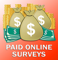 Image showing Paid Online Surveys Means Internet Survey 3d Illustration