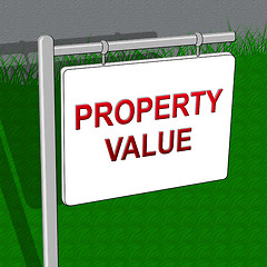 Image showing Property Value Indicates House Prices 3d Illustration