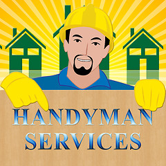 Image showing Handyman Services Shows House Repair 3d Illustration