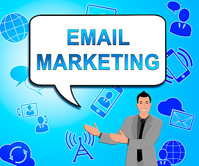 Image showing Email Marketing Indicates Emarketing Commerce 3d Illustration