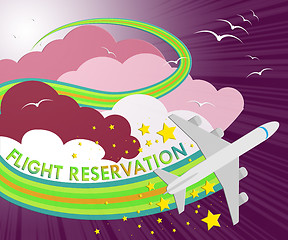 Image showing Flight Reservation Means Booking Flights 3d Illustration