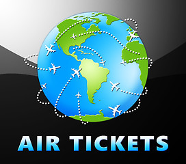 Image showing Air Tickets Representing Plane Booking 3d Illustration