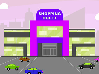 Image showing Shopping Outlet Meaning Retail Shopping 3d Illustration