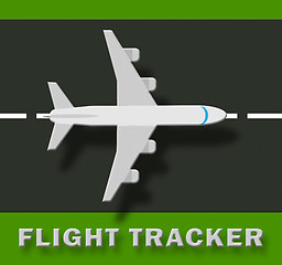 Image showing Flight Tracker Means Airplane Status 3d Illustration