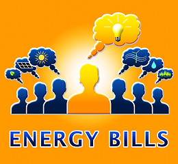 Image showing Energy Bills Showing Electric Power 3d Illustration