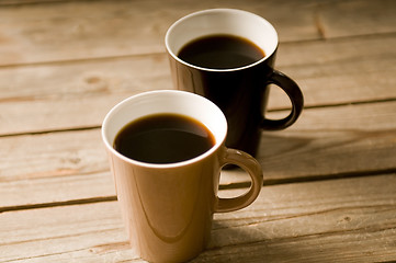 Image showing Two Cups of coffee with shallow DOF