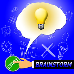 Image showing Brainstorm Light Means Dream Up 3d Illustration