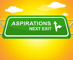 Image showing Aspiration Sign Representing Objectives And Goals 3d Illustratio