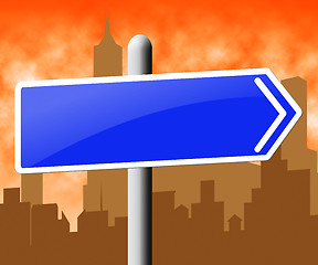 Image showing Blank Road Sign Shows Copyspace Message 3d Illustration