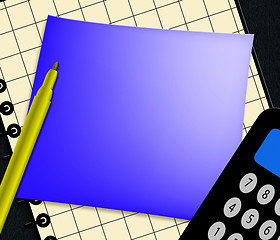 Image showing Blank Note With Copyspace Displays Empty 3d Illustration