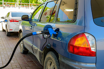 Image showing Car at gas station