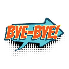 Image showing bye comic word