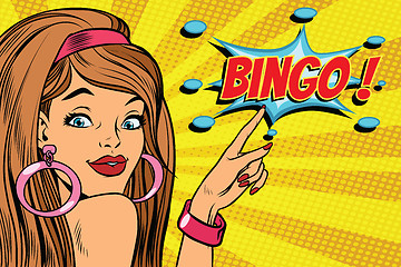 Image showing pop art woman bingo