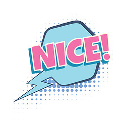 Image showing nice comic word