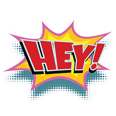 Image showing hey comic word