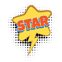 Image showing star comic word
