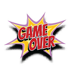 Image showing game over comic word