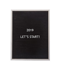 Image showing Very old menu board - New year - 2019