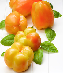 Image showing Yellow and Orange Bell Peppers