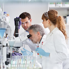 Image showing Health care researchers working in scientific laboratory.