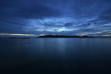 Image showing Sunset view in Kota Kinabalu, Sabah