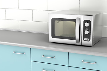 Image showing Silver microwave oven