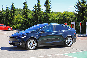 Image showing Tesla Model X Electric SUV in Motion