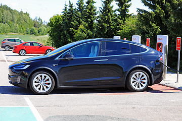 Image showing New Tesla Model X SUV Side View