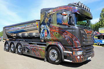 Image showing Customized Scania Tipper Truck Golden Eagle