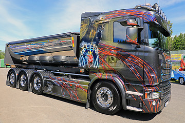 Image showing Customized Scania Tipper Truck Golden Eagle