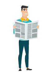 Image showing Business man reading newspaper vector illustration