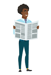 Image showing Business man reading newspaper vector illustration