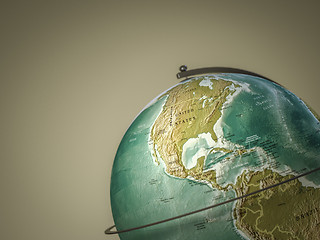 Image showing globe shows the United State