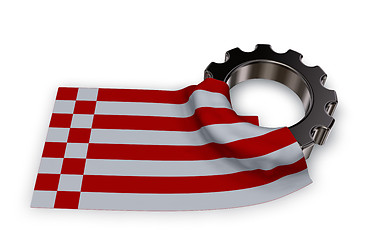 Image showing gear wheel and flag of bremen - 3d rendering