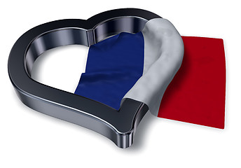Image showing french flag and heart symbol - 3d rendering