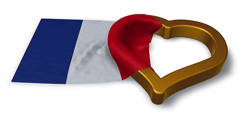 Image showing french flag and heart symbol - 3d rendering