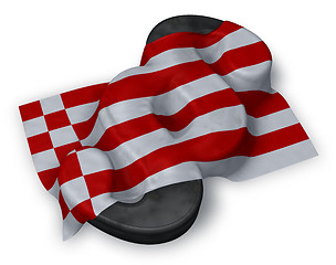Image showing paragraph symbol and flag of bremen - 3d rendering