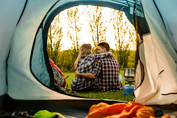 Image showing We love camping